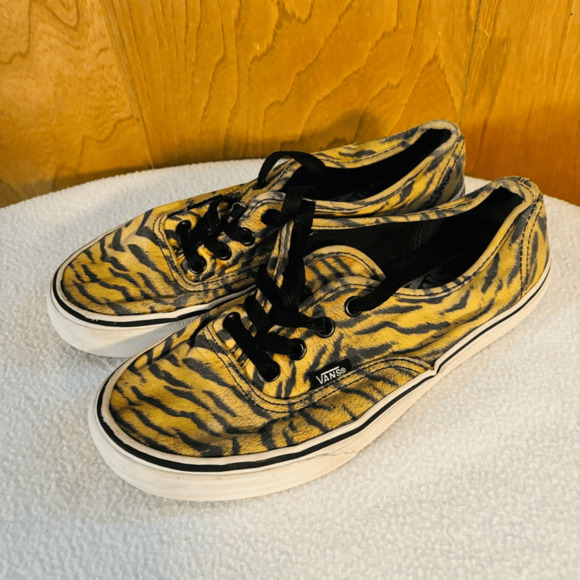 Vans Tiger Stripe Animal Print Sneakers Women 6.5 Men 5 - Picture 3 of 7